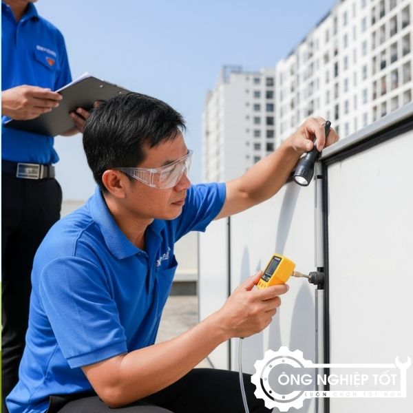 Kỹ sư Công Nghiệp Tốt kiểm định bồn SMC 5m³